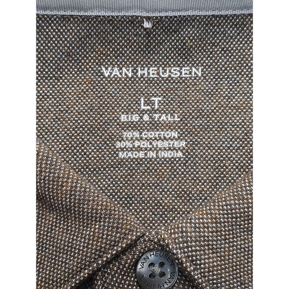 NWT Van Heusen Big & Tall Long Sleeve Polo Shirt Mens Size LT Stretch Soft Touch - Picture 4 of 10